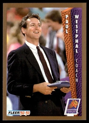 1992-93 Fleer Paul Westphal Phoenix Suns #184 - Image 1 of 2