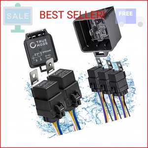 True MODS 5 Pack 5-Pin 12V Bosch Style Waterproof Relay Kit [Harness Socket] [12 - Picture 1 of 2