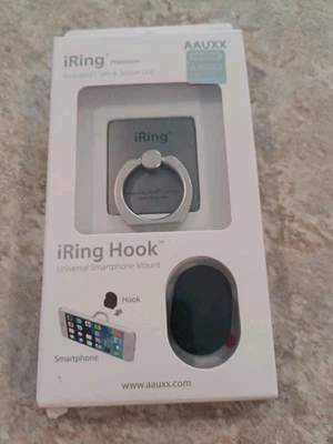 iRing Premium Ring Kickstand GRAPHITE GRAY w/Hook Universal Smart Phones AAUXX - Image 1 of 4