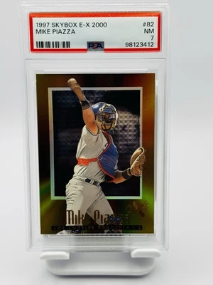1997 SKYBOX E-X 2000 MIKE PIAZZA #7 DODGERS HOF MVP   - Image 1 of 2