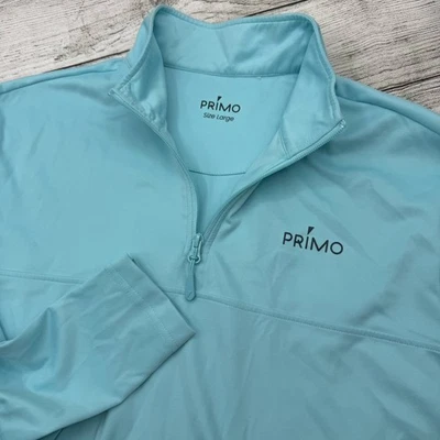 Pullover Primo Golf 1/4 Cremallera Para Hombre Grande Azul Claro Sudadera Rendimiento Foto 1 de 3