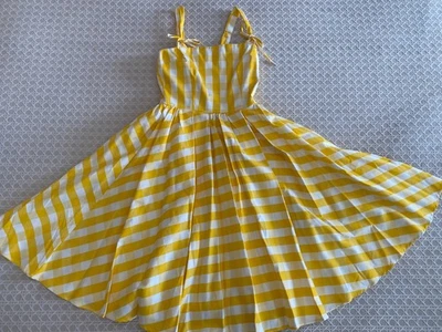 ¡NUEVO! Vestido Micheline Pitt x Vixen DREAM HOUSE Swing, Talla Pequeña, Guinga Amarilla Foto 1 de 4