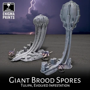 Giant Brood Spores - 28mm 3d Printed Xenos Hive Wargaming Terrain | Tulipa - Picture 1 of 13