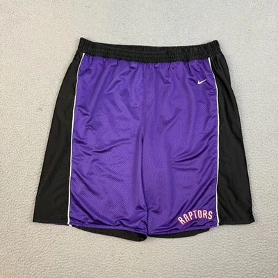 NIKE Toronto Raptors Vtg Basketball Shorts Extra Large Purple Black Reversible - Image 1 of 4