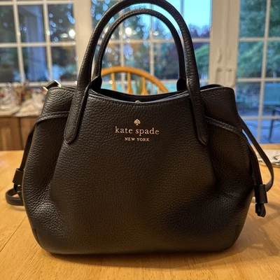 Bolso Hobo de Hombro Kate Spade Dumpling sm Cuero Dorado Negro Foto 1 de 4