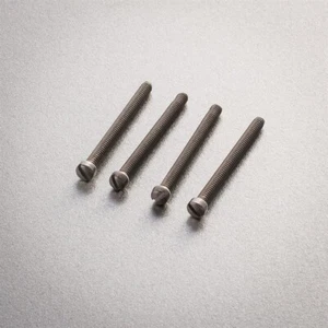 4x Cox .049 Black Widow Golden Bee Texaco Fuel Tank Backplate Screw 049 - Long - Picture 1 of 2
