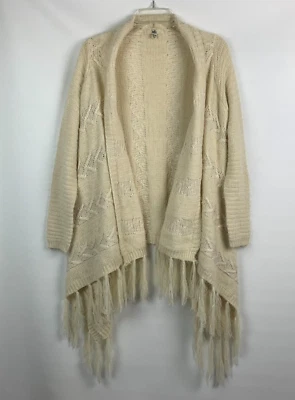 Cárdigan Ya Los Angeles Cuello Frente Abierto Manga Larga Flecos Dobladillo Talla Única Foto 1 de 4