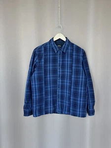 A.P.C. Decalee Overshirt Mens Size S/M Snap Flannel Jacket Casual - Picture 1 of 16