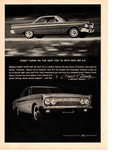 1964 MERCURY COMET CALIENTE 289 V-8 ~ ORIGINAL PRINT AD - Picture 1 of 2