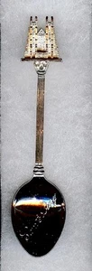 #69) SILVER PLATED TEA SPOON CANTERBURY CATHEDRAL W.A.P.W.(C NUMBER 9308  - Picture 1 of 2