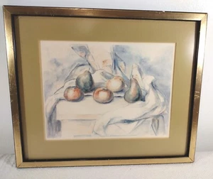 MCM Vintage Still Life Water Color 1970 Fruit Wall Art Framed Fall Decor 12x10  - Picture 1 of 12