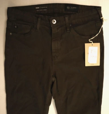 Pantalones de cigarrillo AG Adriano Goldschmied para mujer talla 26 marrón Prima tiro medio $198 Foto 1 de 4