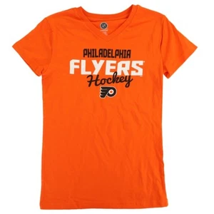 Philadelphia Flyers Outerstuff NHL Girls Orange V-Neck Short Sleeve T-Shirt - Picture 1 of 1