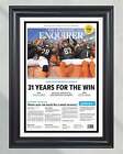 2022 Cincinnati Bengals “31 Years” AFC Wild Card Game Framed Front Page Newspape