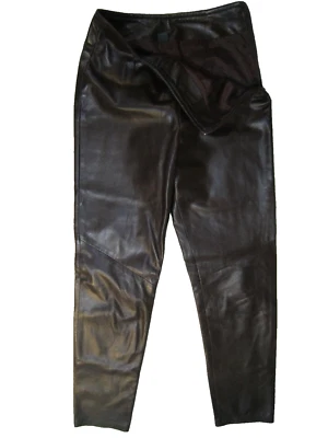 Danier ~ Leather ~ Side Zip~Lined ~Straight Leg ~Pants ~Brown~ 25x29 Barley Used - Image 1 of 4