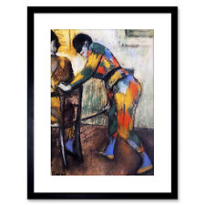 Painting Degas Two Harlequins 1886 Old Master Framed Print 9x7 Inch