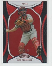 IVAN RODRIGUEZ 2023 PANINI CHRONICLES CERTIFIED RED PARALLEL #/199.