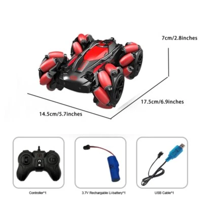remote control  double sided stunt car lateral running eletric boys toys cars - Image 1 of 4