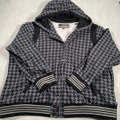 Torrid Jacket 3 Gray Black Casual Hoothstooth Cotton - Image 1 of 4