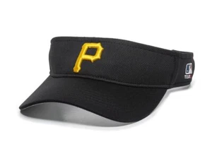 PITTSBURGH PIRATES BLACK VISOR MVP AUTHENTIC MLB BASEBALL TEAM ADJUSTABLE NEW - Picture 1 of 4