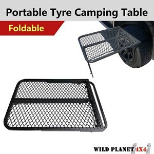 Wheel Side Portable Camping Foldable Adjustable Table Black Tyre Van Truck Outdo