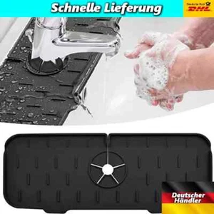 Silikonmatte Küche Spritzschutzmatte Wasserhahn Küche Bad Abtropfmatte Geschirr - Bild 1 von 12