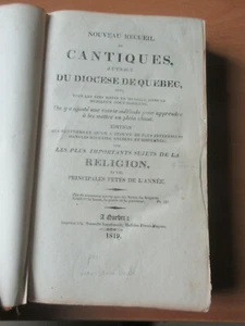 Nouveau recueil de cantiques Usage diocèse Québec Méthode plein chant DAULE 1819 - Bild 1 von 6