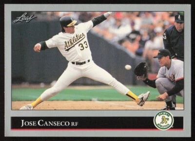 1992 Leaf #267 Jose Canseco Oakland Athletics - Image 1 of 2