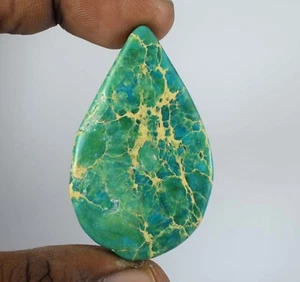 Natural Blue CARICO LAKE TURQUOISE 76.05 Ct Polished Rough Slab Certified C9105 - Picture 1 of 9