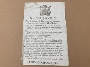 NAPOLEONE I - IMPERATORE Dè FRANCESI E RE D'ITALIA - DECRETO - MONZA 1806. - Picture 1 of 3