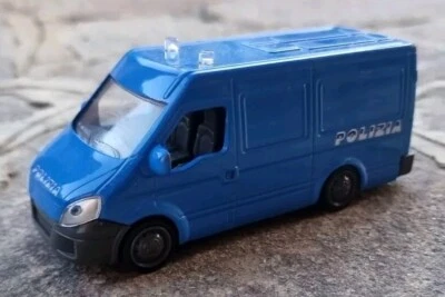 NEW RAY - IVECO - VAN FURGONE POLIZIA - CELESTE - SCALA 1/43 ? - VINTAGE - Immagine 1 di 4