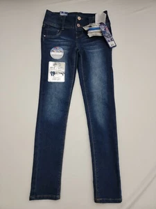 Blue Spice Girls High Waist Denim Jean Midnight Dark With Hair/Braclet Sz 10  - Picture 1 of 11