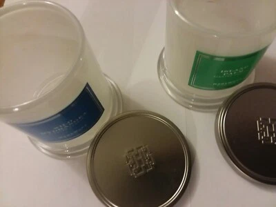 2 Empty Frosted Glass Candle Jars with lids for Crafts, to letter, refill, etc. - Image 1 of 4