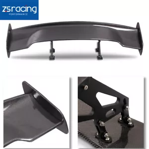 Universal 57" JDM Racing GT RS Carbon Fiber Rear Trunk Spoiler Wing w/ Brackets - Bild 1 von 12