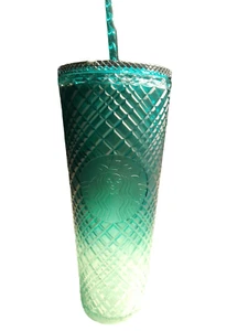 Starbucks 2021 Teal Green Ombre Jeweled Tumbler. - Picture 1 of 4