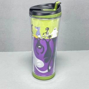 Starbucks 2008 Halloween Tumbler 12 Oz Green & Purple With Lid - Picture 1 of 11
