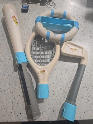 Nintendo Wii Light Blue NERF Sports Pack RACKET-BAT-GOLF CLUB Blue Tennis Wheel - Image 1 of 4