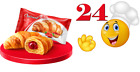 24 PACK - LUKAS Croissant WITH STRAWBERRY FILLING 24 PCS x 45G Made in Ukraine