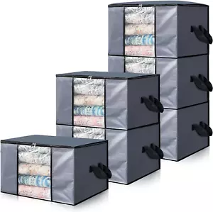 6 Pack 90L Heavy Duty Extra Large Moving Bags with Reinforced Handle - Picture 1 of 12