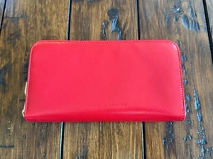 Porsche Design Coin Purse Wallet Saffiano Red leather with GOLD Hardware RARE - Picture 1 of 3