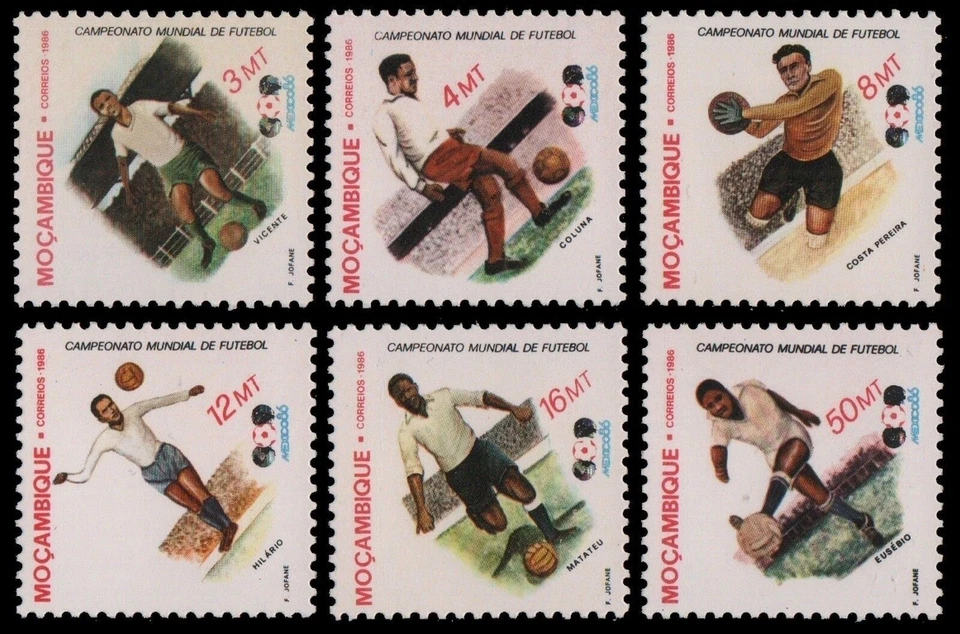 Mosambik 1986 - Mi-Nr. 1050-1055 ** - MNH - Fußball / Soccer - Bild 1 von 1