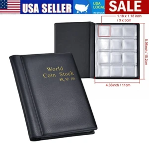 USBlack 120 Pockets Coin Collection Storage Book Album Money Holder Coins Folder - Picture 1 of 8