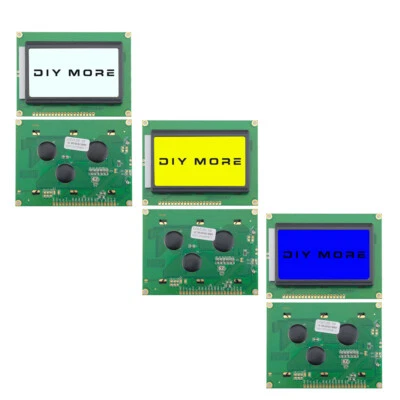 5V 12864 LCD Display Module 128x64 Dots Graphic Matrix Yellow White Blue Display - Bild 1 von 4