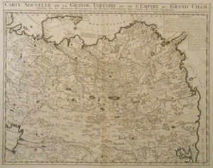 RARA 1719 'CARTE NOUVELLE DE LA GRANDE TARTARIA' H. CHATELAIN, FRANCIA, 1684-1743 - Foto 1 di 20