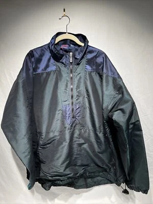 RIVER TRADER RT Sport Blue Green  Nylon WINDBREAKER Zipper Pockets - Image 1 of 4