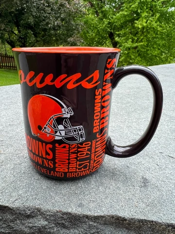 Cleveland Browns Ceramic Coffee Mug Raised Helmet Officially Licensed Cover