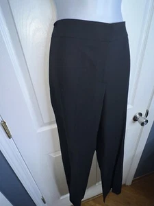 Nuevo con etiquetas Pantalones de vestir Marshall Fields para mujer 12 negros de lana pierna recta L - Imagen 1 de 11
