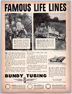 1943 WW2 M5 Tank Bundy Tubing Trimmed Original Print Ad Army's Amphibious Truck - Picture 1 of 1