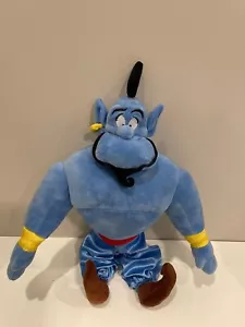 The Disney Store Genio Alladin 18" Originale Autentico Peluche Blu Bambola Raso Pantaloni - Foto 1 di 3