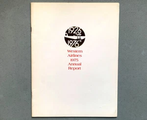Western Airlines Annual Report 1975 Jet-Age - Book/Magazine - Imagen 1 de 2